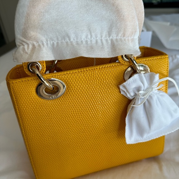 Christian Dior exotic lizard skin Lady Dior handbag. New color never used, boxed - Picture 3 of 16